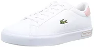 Buty dla dziewczynek - Lacoste Powercourt 0721 1 Suc, Trampki dziecięce, Wht Lt Pnk, 35 EU - miniaturka - grafika 1