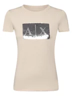Koszulki i topy damskie - Armani Exchange Koszulka damska Kobiety Bawełna beżowy jednolity, S - miniaturka - grafika 1