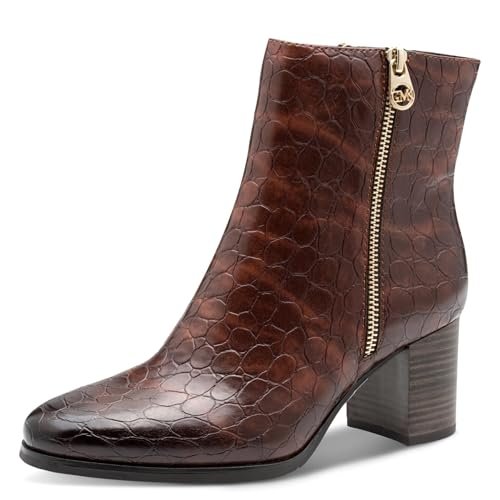 Marco Tozzi Damskie buty Guido Maria Kretschmer 2-85303-45, modne kozaki, kasztan STR, 38 EU, Kasztan Str, 38 EU