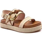 Sandały damskie - Coccinelle Sandały | z dodatkiem skóry - miniaturka - grafika 1