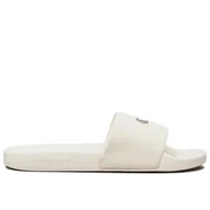 Klapki i japonki damskie - Klapki damskie Calvin Klein Slide Monogram Hardware YW0YW01713-AEO - białe - miniaturka - grafika 1