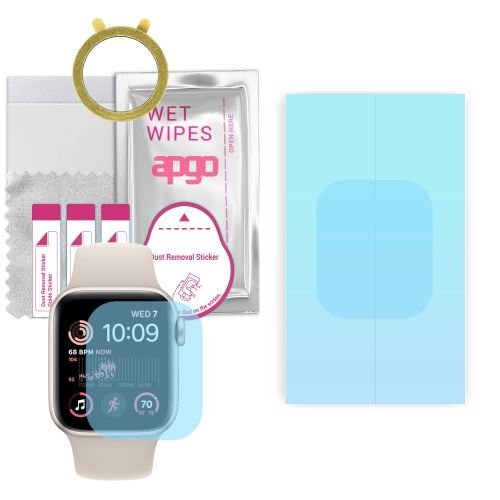 1x folia ochronna hydrożelowa do Apple Watch SE 2022 (40mm) - apgo HD HQ FLEX Smartwatch Hydrogel Protection Ochrona na ekran smartwatcha