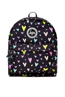 Plecaki - hype Plecaki do szkoły, domu, BTS, pracy, na weekendy, Czarna/wiele serc złota brokatowa nakładka, Jeden rozmiar, Casual - miniaturka - grafika 1