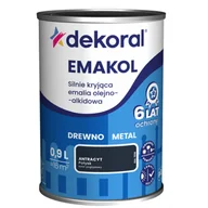 Emalie - Dekoral Emalia olejno-alkidowa EMAKOL Antracyt matowy 0,9 l - miniaturka - grafika 1