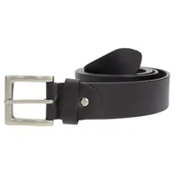 Paski - Mil-Tec Pas Skórzany Nappa Czarny - 110 cm - miniaturka - grafika 1