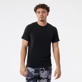 Koszulki męskie - Koszulka męska New Balance MT23059BK  czarna - grafika 1