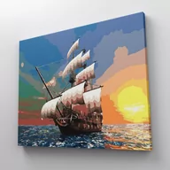 Malowanie po numerach - Dryfując do brzegu - Malowanie po numerach 50x40 cm - miniaturka - grafika 1