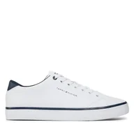 Sneakersy męskie - Sneakersy Tommy Hilfiger Th Hi Vulc Core Low Leather FM0FM05041 Biały - miniaturka - grafika 1