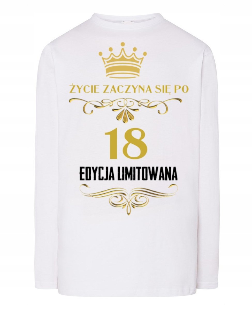 Longsleeve Urodzinowy 18 Lat Prezent r.M
