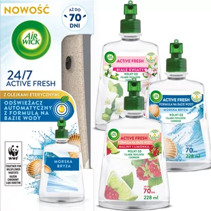 AIR WICK Automatyczny odświeżacz powietrza z wkładem Air Wick 24/7 ACTIVE FRESH o zapachu morskiej bryzy 228 ml - Odświeżacze powietrza - miniaturka - grafika 1