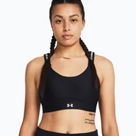 Bielizna sportowa damska - Biustonosz treningowy Under Armour Infinity High 2.0 black/white WYSYŁKA W 24H 30 DNI NA ZWROT - miniaturka - grafika 1