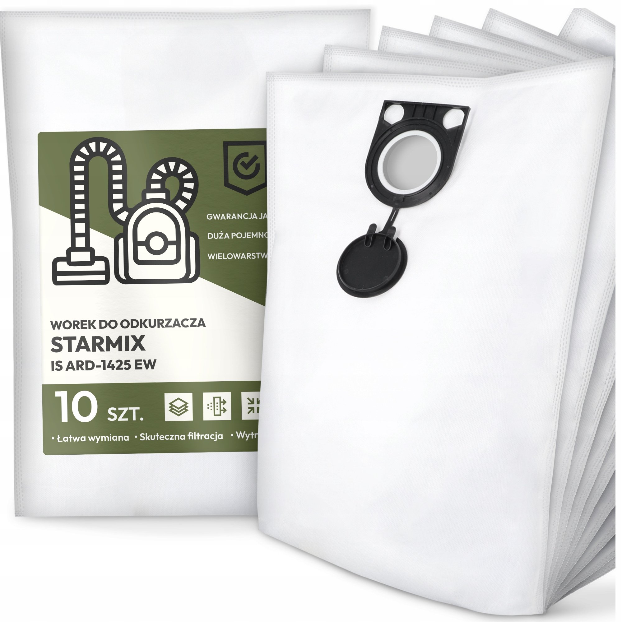 10x Worek do Odkurzacza Starmix Is ARD-1425 Ew Syntetyczny Tekstylny G9