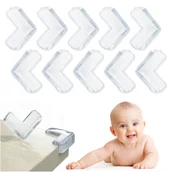 Zabezpieczenia dla dzieci - Zabezpieczenie na rogi stołu mebli bezbarwne mocny klej 10szt 4*4*1.5cm - miniaturka - grafika 1