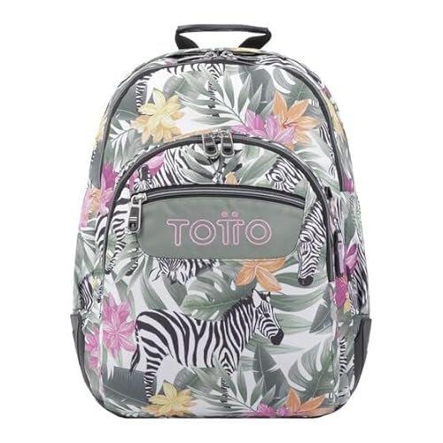 TOTTO Zebra Tropical School Plecak - Crayoles STANDARD ROZMIAR