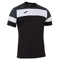 Koszulki męskie - Joma T-shirt męski Crew Iv Equip M/C czarny czarny/antracytowo-szary XL 101534.110 - miniaturka - grafika 1