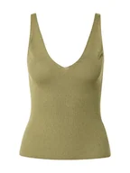Koszulki i topy damskie - Urban Classics Damski top damski z dzianiny z dekoltem w serek, dostępny w wielu kolorach, rozmiary XS-5XL, khaki, XL - miniaturka - grafika 1