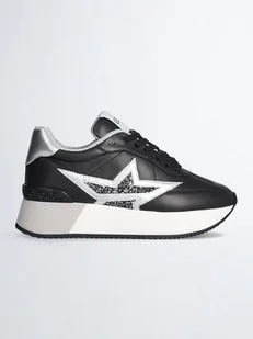 Liu Jo Sneakersy w kolorze srebrno-czarnym - Trampki damskie - miniaturka - grafika 1