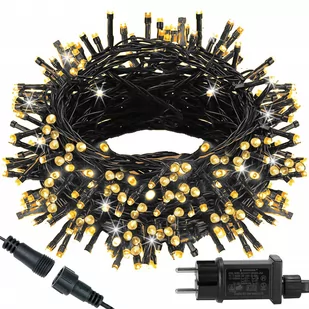 Lampki choinkowe 300 LED 15 m biały ciepły zewnętrzne oświetlenie świąteczne - Oświetlenie świąteczne - miniaturka - grafika 1