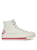 Buty dla dziewczynek - Converse Trampki Chuck Taylor All Star Lift Valentine'S Day Platform A10716C Beżowy - miniaturka - grafika 1