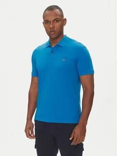 Napapijri Polo Elbas NP0A4GB4 Niebieski Regular Fit - Koszulki męskie - miniaturka - grafika 1