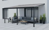 Kratki i pergole - LANITPLAST pergola aluminiowa WALL 43 antracyt + brąz PC - miniaturka - grafika 1