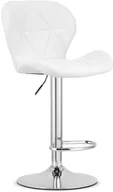 Taborety i hokery - Hoker WEST - ekoskóra biały / baza chrom - miniaturka - grafika 1