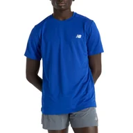 Koszulki męskie - Koszulka męska NB MT51801TRY SPORT SLEEVE Niebieska - miniaturka - grafika 1