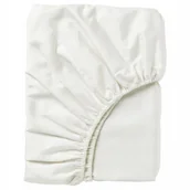 Prześcieradła - IKEA NATTJASMIN Prześcieradło z gumką, biały, 160x200 cm - miniaturka - grafika 1