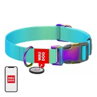 Obroże dla psów - Nylonowa obroża dla psa z kodem QR WAUDOG szer. 15 mm, dł. 25-35 cm niebieski Waudog - miniaturka - grafika 1