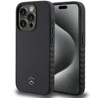 Etui i futerały do telefonów - Mercedes etui obudowa pokrowiec do iPhone 15 Pro 6.1" czarny/black hardcase Smooth Leather - miniaturka - grafika 1