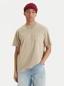 Koszulki męskie - Quiksilver T-Shirt Oxni EQYKT04413 Beżowy Comfort Fit - miniaturka - grafika 1