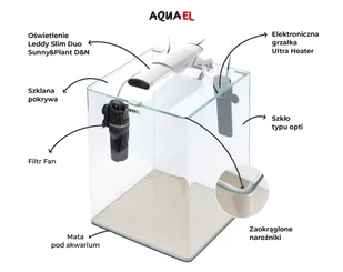 AQUAEL Zestaw Aquael Opti Bent Set Day & Night [20l] - biały - Akwaria i zestawy akwarystyczne - miniaturka - grafika 8