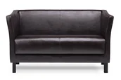 Sofy i kanapy - Sofa 2 ESPECTO ciemny brąz, 130x71x67, ekoskóra - miniaturka - grafika 1