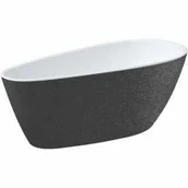 Wanny - Besco WA-170-GGZ GOYA A-LINE GLAM GRAFITOWA wanna wolnostojąca maskownica syfonu z przelewem złota 170 x 80 - miniaturka - grafika 1