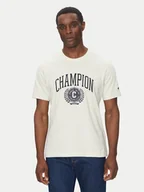 Koszulki męskie - Champion T-Shirt 221174 Écru Regular Fit - miniaturka - grafika 1