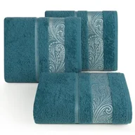 Ręczniki - Ręcznik kąpielowy Sylwia 70 x 140 cm turkusowy - miniaturka - grafika 1