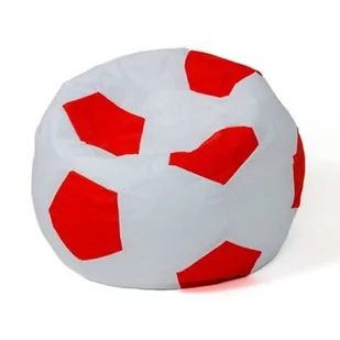 Pufa worek GO GIFT Piłka 4 Biało-czerwony XL 120 cm | Bezpłatny transport - Fotele i pufy dla dzieci - miniaturka - grafika 1