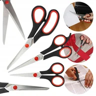 Nożyczki - Nożyczki Domowe Kuchenne Biurowe Ostre Nierdzewne Do Papieru Tkanin X3 - miniaturka - grafika 1