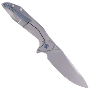 Nóż składany Kubey Nova Frame Lock Gray Titanium, Bead Blasted 14C28N (KB235F) - Noże - miniaturka - grafika 3