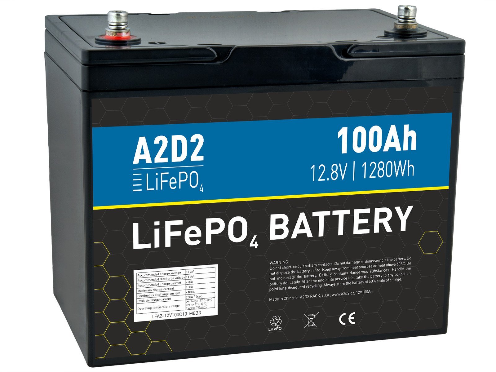 Avacom A2D2 baterie LiFePO4 12,8V 100Ah M8 Gotion cells