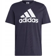 Koszulki męskie - Koszulka męska adidas Essentials Single Jersey 3-Stripes Tee granatowa IC93 - miniaturka - grafika 1