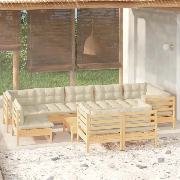 Zestaw Mebli Ogrodowych Komplet Wypoczynkowy Drewniany Taras Balkon Ogród