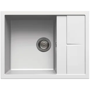 Elleci UNICO 125 bianco G68 GRANITEK (LGU12568) - Zlewozmywaki - miniaturka - grafika 1