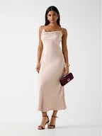 Sukienki - Guess Sukienka codzienna 180182 Beżowy Classic Fit - miniaturka - grafika 1