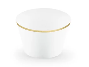PartyDeco Papilotki na muffinki "Classic", biały, 6 szt FM15-008 - Dekoracje i nakrycia stołu na imprezę - miniaturka - grafika 1