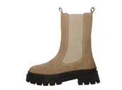 Botki damskie - Tom Tailor Damskie sztyblety 8450070002, beżowe, 36 EU, beżowy, 36 EU - miniaturka - grafika 1