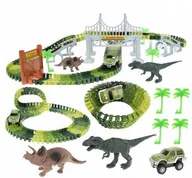 Zabawki zdalnie sterowane - TOR WYŚCIGOWY SAMOCHODOWY AUTKO DINOZAURY PARK DINO - miniaturka - grafika 1