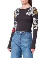 Koszulki i topy damskie - G-STAR RAW Damski Lookbook Cropped Baby Sis R T Long Sleeve Tops, Szary (Shadow D23792-4107-992), S - miniaturka - grafika 1