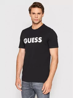 Koszulki męskie - GUESS T-Shirt M2YI42 J1311 Czarny Slim Fit - grafika 1