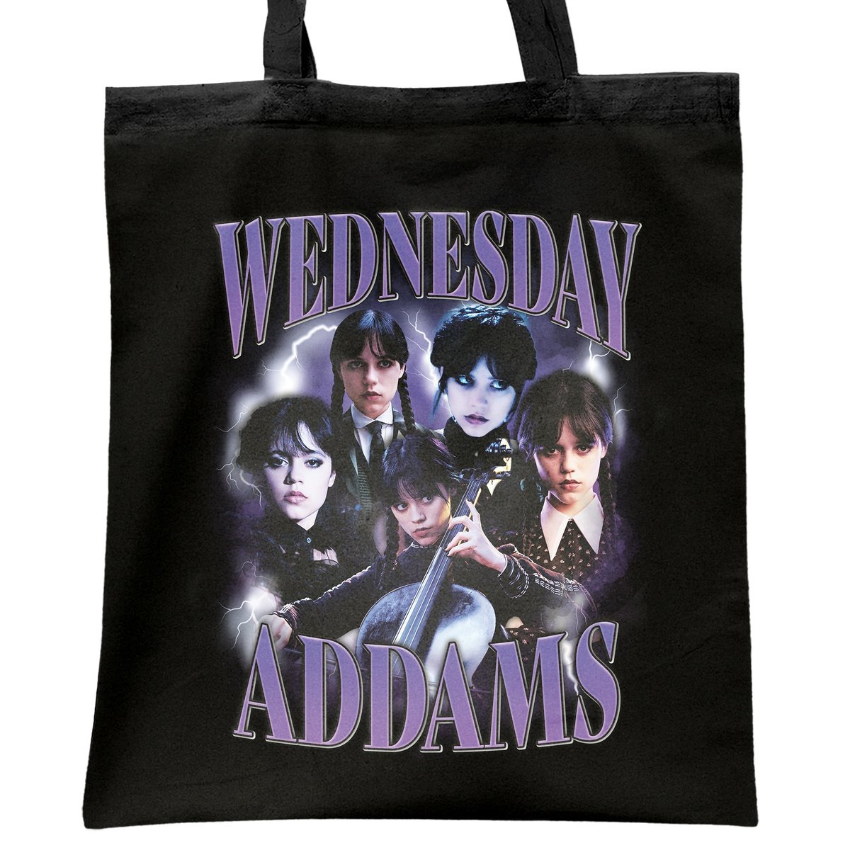 Torba bawełniana czarna na zakupy Nevermore Wednesday Dla Fanów